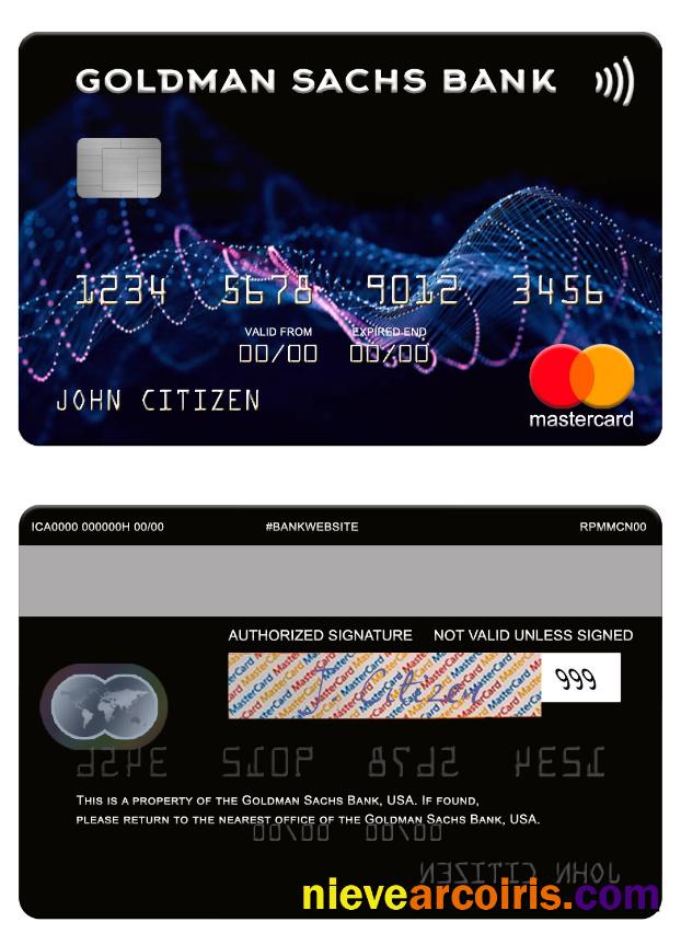 USA Goldman Sachs Bank mastercard